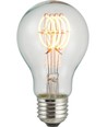 E27 4W dæmpbar LED filament pære - A60, Flex filament, 2200K, 210lm, klar glas