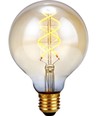 E27 5W dæmpbar LED pære - G95, Gold, Flex Double Helix, 2000K, 300lm