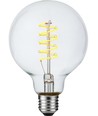 E27 4,5W dæmpbar LED pære - G95, Flex Filament, 2200K, klar glas