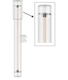 S14d 2,8W dæmpbar LED pære - T30, 2200K, filament, klart glas, 150lm