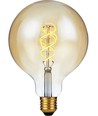 E27 5W 3-trin dæmpbar LED pære - G125, Filament Flex, 2200K, guld glas