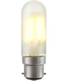 BA22d 5W dæmpbar LED rørpære - 9,5cm, filament, mat glas, 2700K