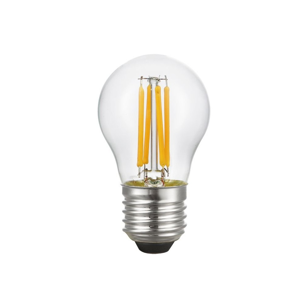E27 4W filament kronepære, 24V - G45, 310lm, 2500K, klart glas, AC/DC - Kulør : Ekstra varm E27 4W filament kronepære, 24V - G45, 310lm, 2500K, klart glas, AC/DC - Kulør : Ekstra varm