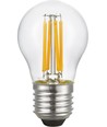 E27 4W filament kronepære, 24V - G45, 310lm, 2500K, klart glas, AC/DC