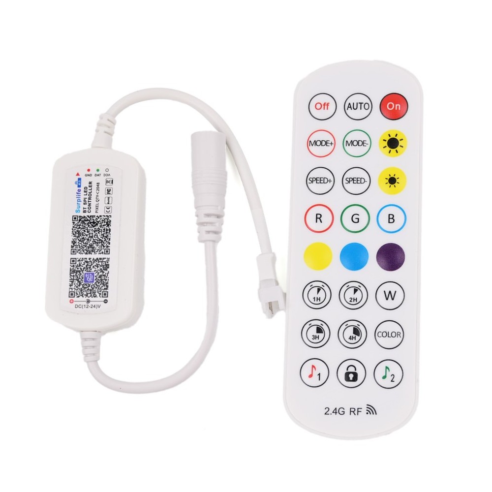 RGBIC kontroller med fjernbetjening - Bluetooth Surplife RF trådløs, fjernbetjening, 3 pins