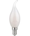 E14 2,5W dæmpbar LED kertepære med tip - C35, 250lm, opal glas, varm hvid