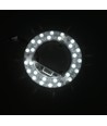 21,5cm / 24/18/12W LED indsats med linser - Flicker free, valgfri CCT, erstat G24, cirkelrør og kompaktrør