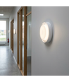 10W Pastilo CCT LED væglampe - IP54, IK10, 120lm/W, Ø18cm, 3-i-1 CCT, hvid, udendørs/indendørs