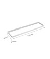Ramme til 120x30 LED panel - Samles hurtigt, plast hjørner, uden synlige skruer, hvid kant
