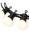5m LED lyskæde med 10 stk. pærer - Varm hvid kulør, IP44, 230V, 0,5W pærer