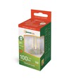 E14 1W LED kronepære - G45, Kultråd, klart glas