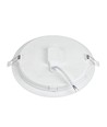 18W Ø22cm Algine 2-i-1 indbygningspanel - 122lm/W, 4000K, hvid kant, rund, til indbygning eller påbygning