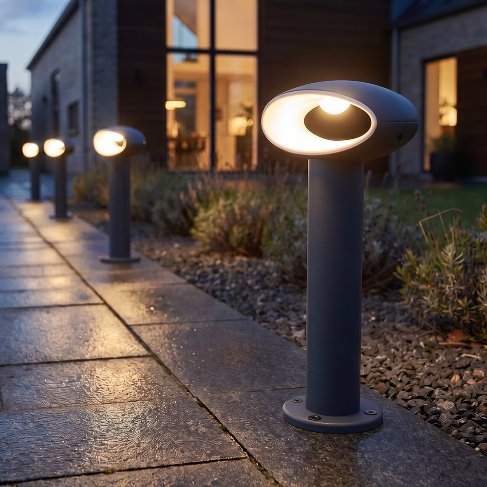 LED Pullert 30 cm 9W IP54 Mørkegrå - 230V, 4000K, inkl. lyskilde - Kulør : Neutral
