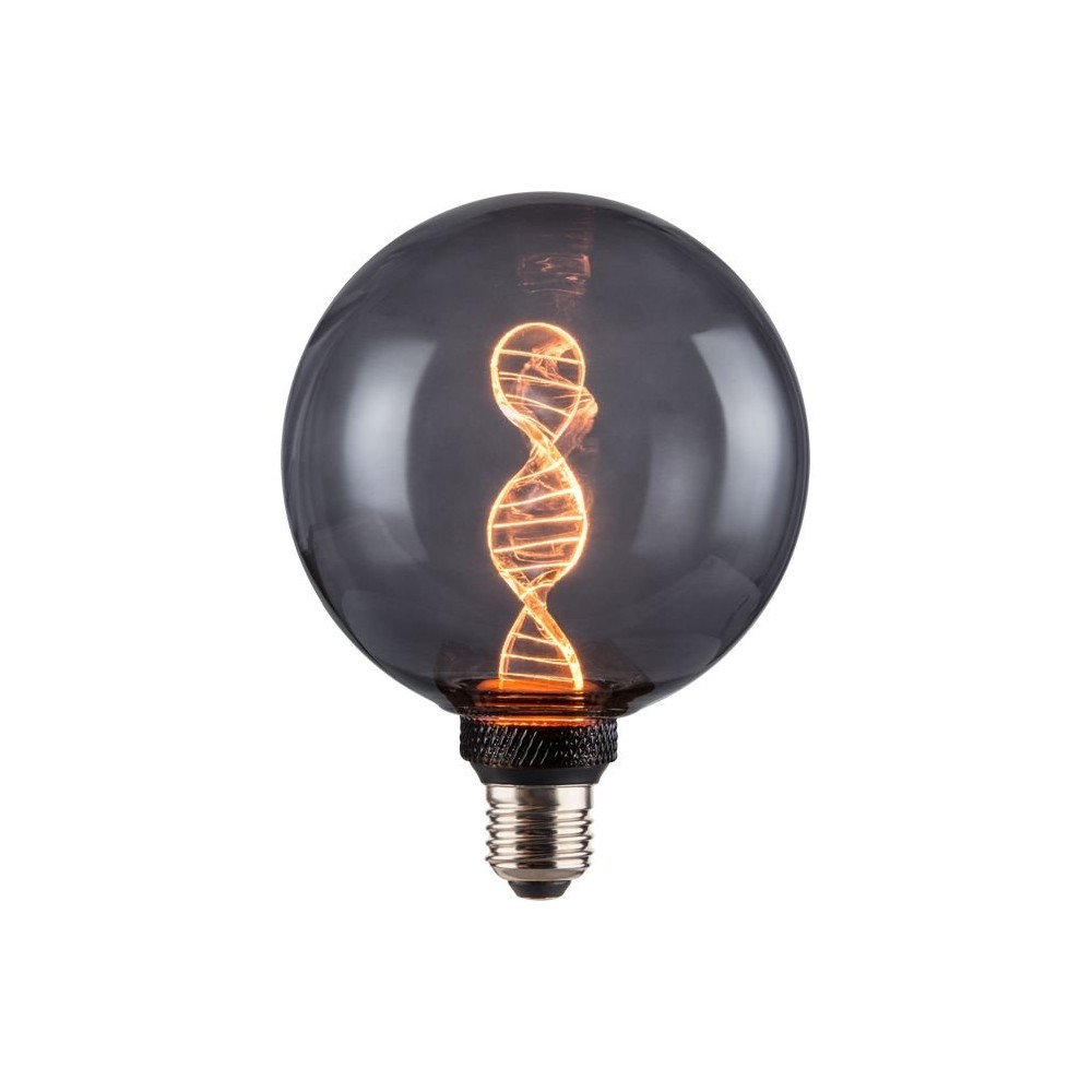 E27 3,5W dæmpbar LED Vintage DNA Globe G125 - 1800K, Smoke glas, 60lm - Dæmpbar : Dæmpbar, Kulør : Ekstra varm billede