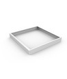 Ramme til 60x60 LED panel - 62mm høj, hurtig skrueløs samlesæt, hvid kant