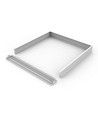 Ramme til 60x60 LED panel - 62mm høj, hurtig skrueløs samlesæt, hvid kant