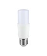 E27 7,5W LED pære - T37, 6500K, kold hvid, plast