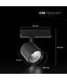 V-Tac 30W 3-faset skinnespot - CREE chip, sort, 6400K, 6 års garanti