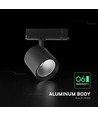V-Tac 36W 3-faset skinnespot - CREE chip, sort, 3000K, 6 års garanti