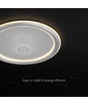 V-Tac 50W LED loftslampe dæmpbar - CCT 3-i-1, Grå, inkl. fjernbetjening
