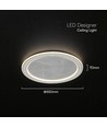 50W LED loftslampe - CCT, dæmpbar, grå, inkl. fjernbetjening