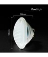V-Tac 8W PAR56 LED pool pære RGB med fjernbetjening - IP68, 12V, inkl. fjernbetjening