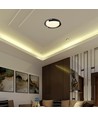 48W LED loftslampe med fjernbetjening - 3-i-1 CCT, dæmpbar, Ø50cm, sort/grå design