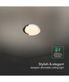 48W LED loftslampe med fjernbetjening - Ø50cm, 3-i-1 CCT, dæmpbar, hvid med trælook