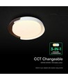 48W LED loftslampe med fjernbetjening - Ø50cm, 3-i-1 CCT, dæmpbar, hvid med trælook