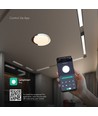 48W LED loftslampe med fjernbetjening - Ø50cm, 3-i-1 CCT, dæmpbar, hvid med trælook