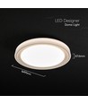 V-Tac 30W/60W/30W Designer loftlampe med fjernbetjening - 3-i-1 CCT, dæmpbar, guld kant, inkl. lyskilde