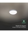 V-Tac 30W/60W/30W Designer loftlampe med fjernbetjening - 3-i-1 CCT, dæmpbar, mørkebrun kant, Ø43cm