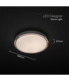 V-Tac 30W/60W/30W LED loftslampe med trælook - 3-i-1 CCT, dæmpbar, fjernbetjening, inkl. lyskilde