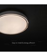 V-Tac 30W/60W/30W LED loftslampe med trælook - 3-i-1 CCT, dæmpbar, fjernbetjening, inkl. lyskilde