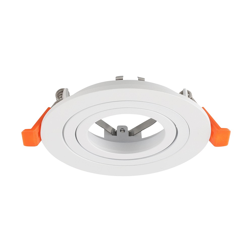 GU10 indbygningsspot - Rund, hvid, aluminium, uden lyskilde