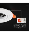 GU10 indbygningsspot - Rund, hvid, aluminium, uden lyskilde