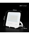 100W LED projektør - 135lm/W, IP65, hvidt hus, 6 års garanti, CREE chip