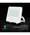 100W LED projektør - 135lm/W, IP65, hvidt hus, 6 års garanti, CREE chip