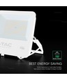 100W LED projektør - 135lm/W, IP65, hvidt hus, 6 års garanti, CREE chip