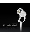 GU10 havespot med spyd - Hvid, aluminium, IP65, uden lyskilde