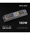 120W / 12V DC strømforsyning til LED strips - 10A, IP20, Slim design
