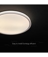 V-Tac 30W/60W/30W Designer loftlampe med fjernbetjening - 3-i-1, dæmpbar, brun ring, inkl. lyskilde
