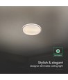 V-Tac 30W/60W/30W Designer loftlampe med fjernbetjening - 3-i-1, dæmpbar, brun ring, inkl. lyskilde