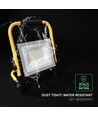 50W LED projektør på stativ - 3m ledning, arbejdslampe, sort hus, IP65, CREE chip, 6 års garanti
