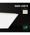 V-Tac 60x60 LED panel, 40W - 120lm/W, CCT, Backlit