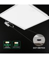 V-Tac 60x60 LED panel, 40W - 120lm/W, CCT, Backlit