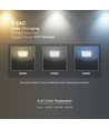 24W LED loftslampe 3-i-1 CCT - 29 x 29 cm, Højde: 3,1cm, 6 års garanti, Cree-chip, hvid kant