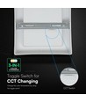 24W LED loftslampe 3-i-1 CCT - 29 x 29 cm, Højde: 3,1cm, 6 års garanti, Cree-chip, hvid kant