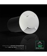 V-Tac 1W LED nedgravningsspot - IP67, hvidt hus, 6400K
