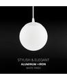 V-Tac 12W LED pendellampe - 3-i-1 CCT, hvidt hus, designer loftlampe